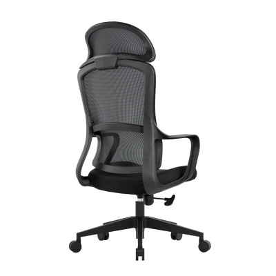 CF3010 Πολυθρόνα Γραφείου Διευθυντή, Mesh Μαύρο, Ύφασμα Μαύρο